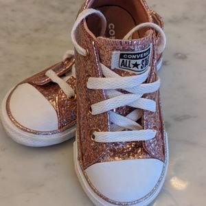 rose gold sparkly converse